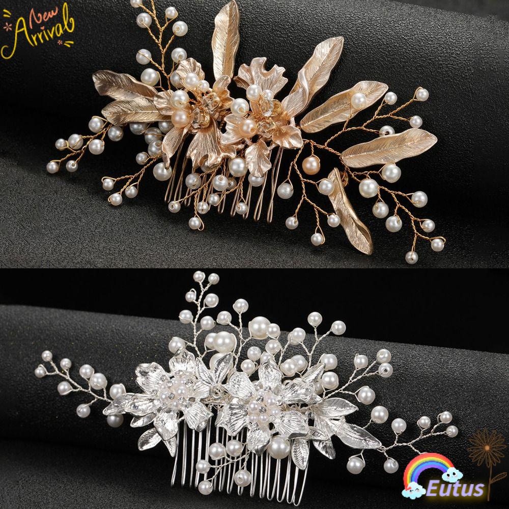 Lược Cài Tóc Cô Dâu Đính Đá Sang Trọng|Kẹp Tóc Hình Vương Miện