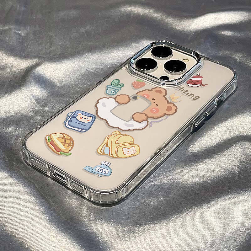 Mobile Phone Bear 14promax Apple 13 Phone Case Iphone12 Soft 11 Simple Ins Style 7/8plus Drop-Resistant RtTy