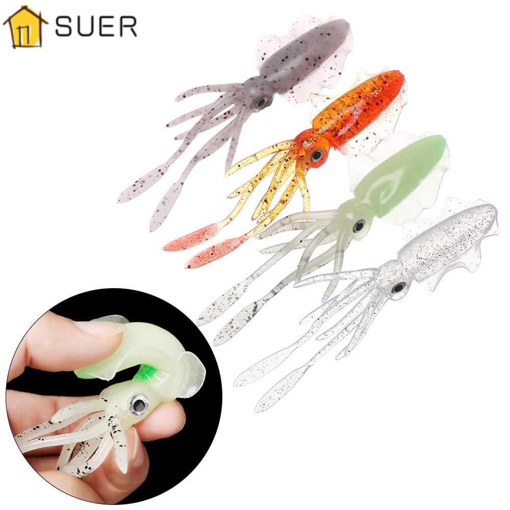 Mồi Câu Cá Hình Bạch Tuộc Bằng Silicon Mềm Đuôi Dài Chuyên Dùng