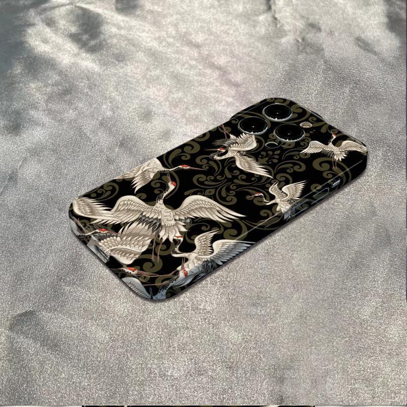 Ốp Điện Thoại Chống Sốc Bảo Vệ Toàn Diện In Họa Tiết Chim Hạc 136In Đơn Giản Cho Iphone 1211 Max 14 Pro 78