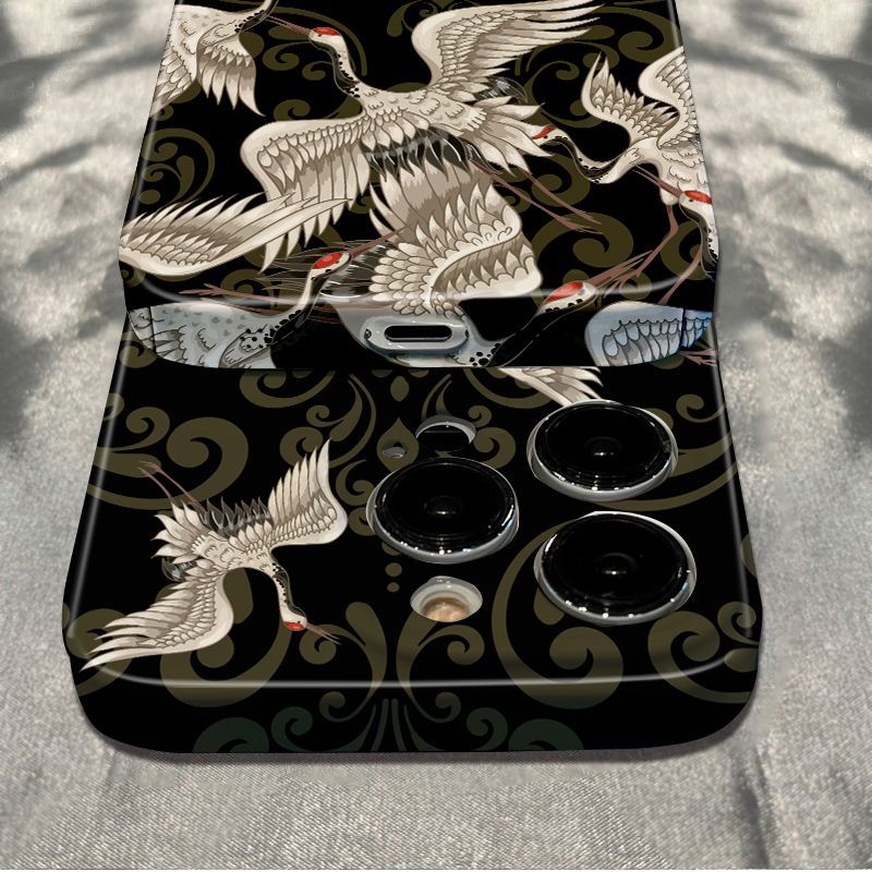 Ốp Điện Thoại Chống Sốc Bảo Vệ Toàn Diện In Họa Tiết Chim Hạc 136In Đơn Giản Cho Iphone 1211 Max 14 Pro 78