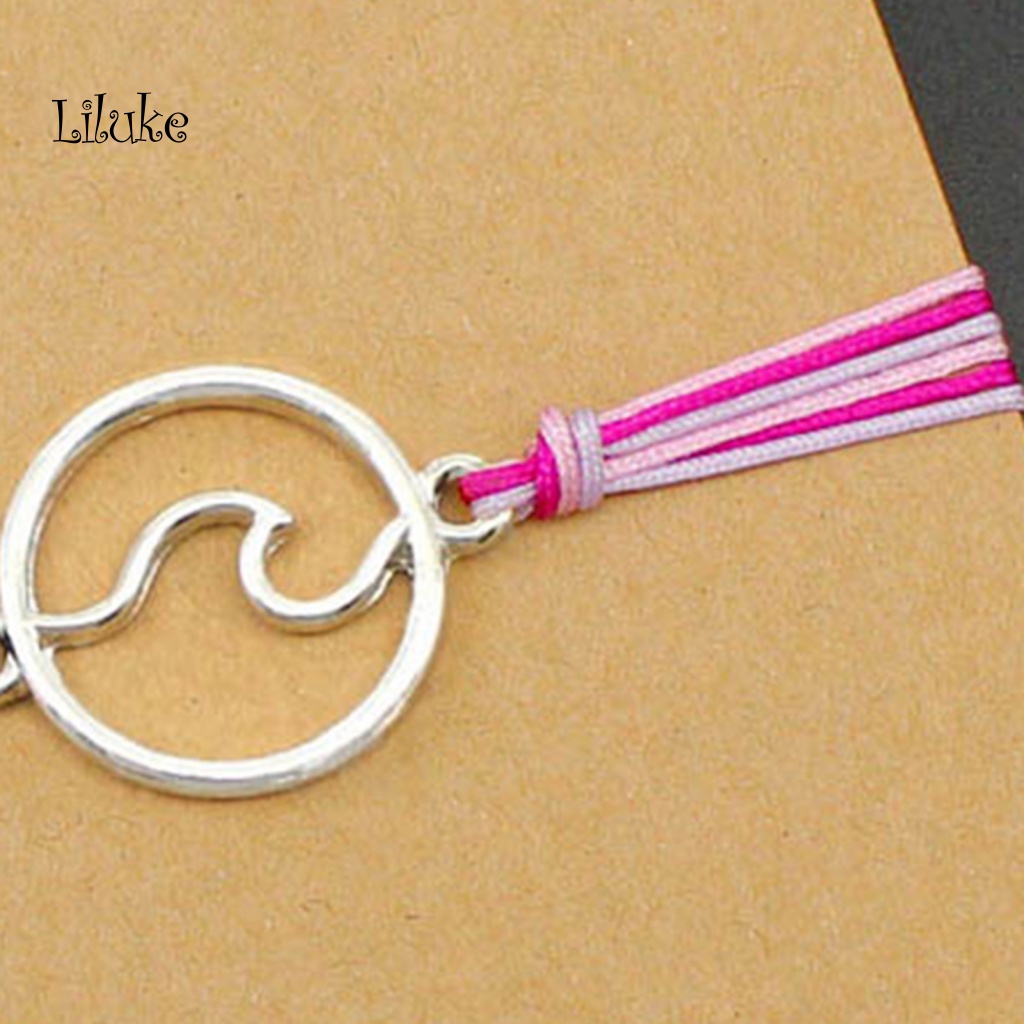 Vòng Tay Dây Bện Trang Trí Mặt Kim Loại Tròn Đơn Giản Thời Trang