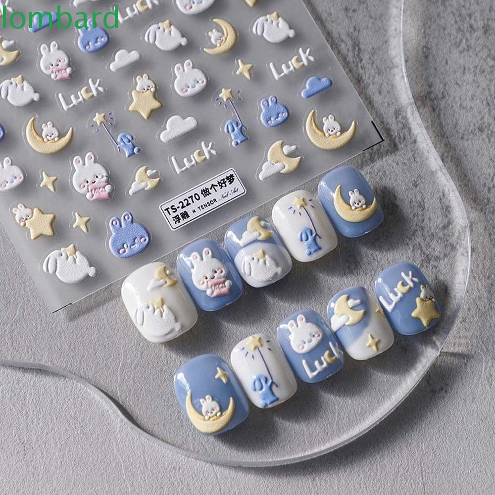 Nhãn Dán Trang Trí Móng Tay Tự Dính Họa Tiết Hoạt Hình Dễ Thương