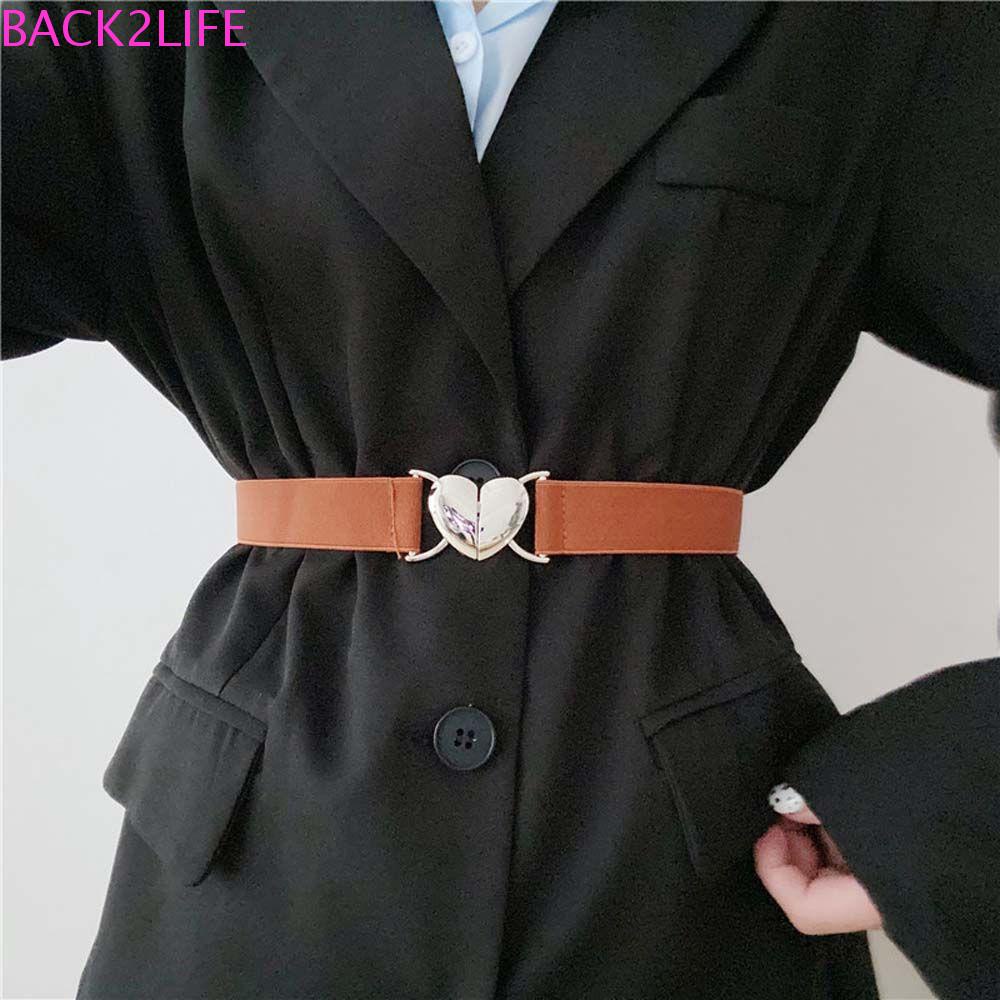 Thắt Lưng Mỏng Bằng Kim Loại Khóa Trái Tim Thanh Lịch Chất Lượng Cao Kiểu Hàn Quốc Cho Nữ Back2