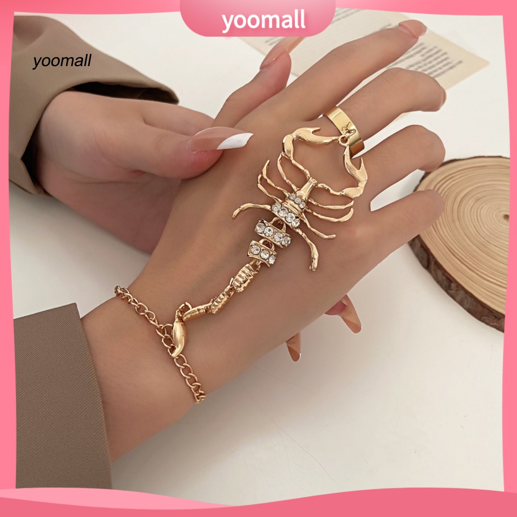Yo / Vòng Tay Nối Hình Động Vật Đính Đá Zircon Giả Mạ Điện Không Phai Màu Trang Trí Tiệc Tùng Cho Nữ