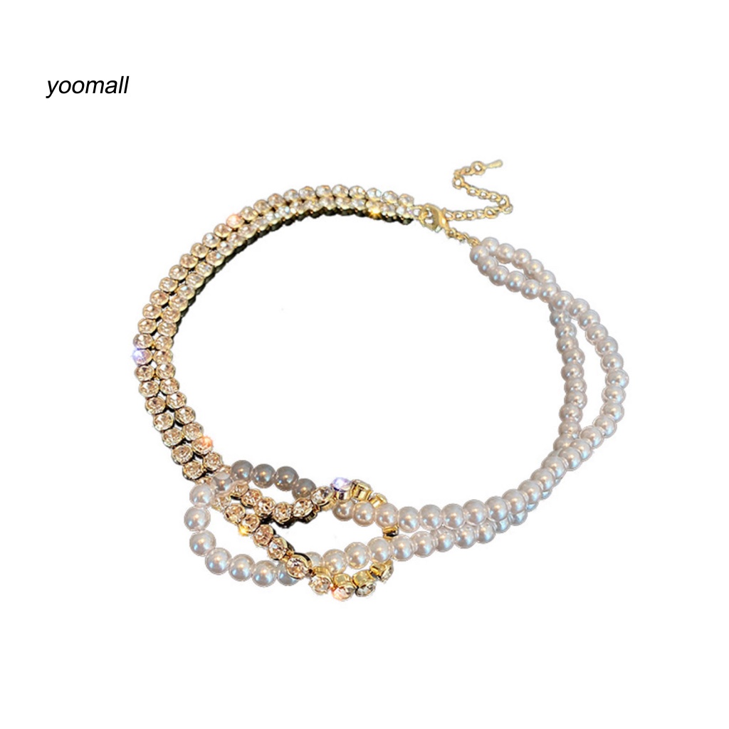 Dây Chuyền Hai Lớp Đính Ngọc Trai Nhân Tạo Thời Trang Dành Cho Nữ