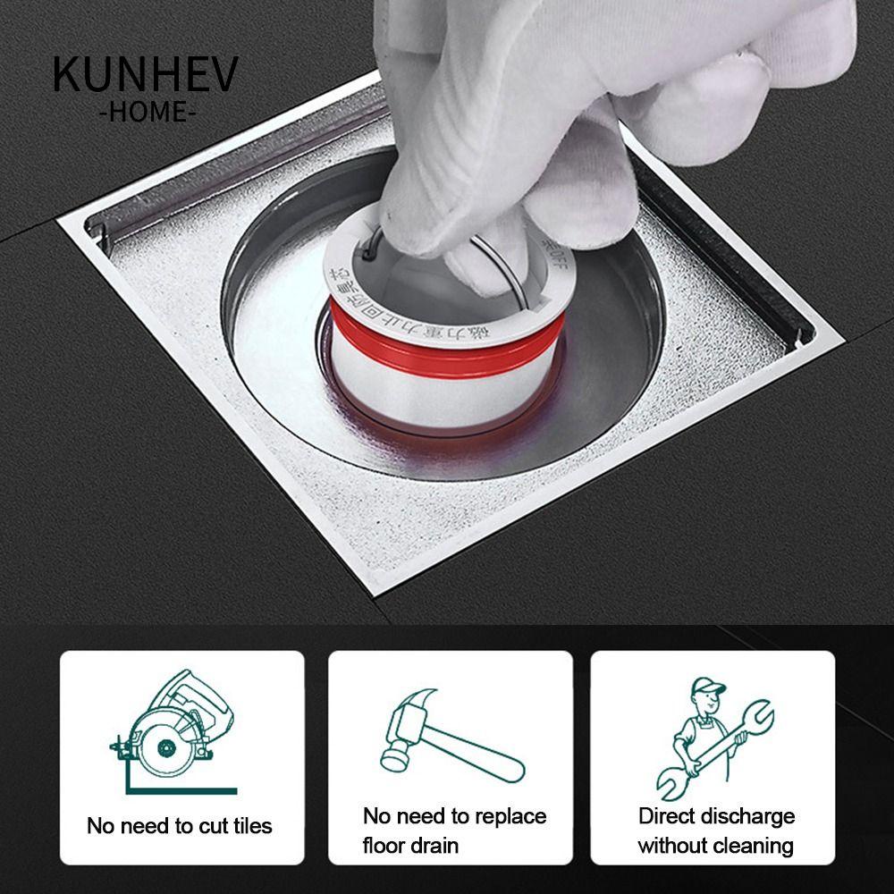 KUNHEV Nắp Chặn Cống Thoát Nước Một Chiều Chống Mùi Hôi Hữu Dụng Dành Cho Nhà Bếp