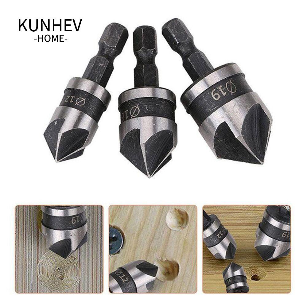 KUNHEV Mũi Khoan Lỗ 12 / 16 / 19mm Chuyên Dụng Cho Chế Biến Gỗ