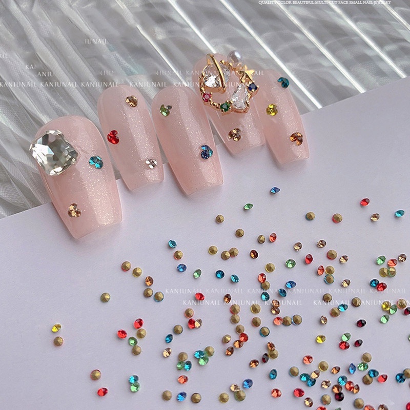 Set 1440 Hạt Đá Tròn Mini Đính Móng Nghệ Thuật