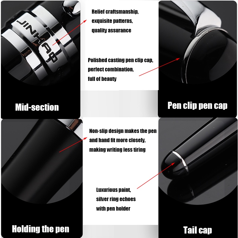 Bộ Bút Máy Jinhao X750 Ngòi Vừa Bằng Thép Không Gỉ Sang Trọng