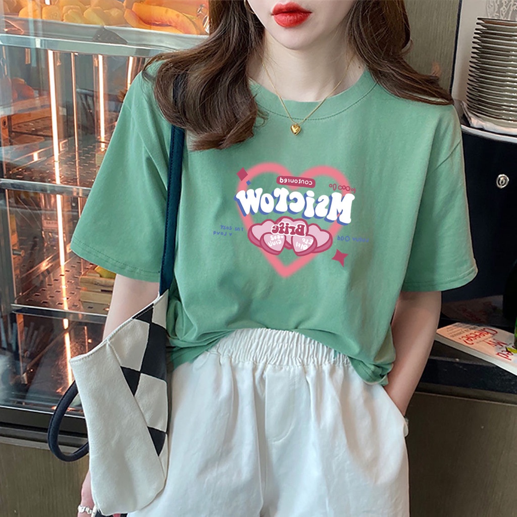 Áo Thun Nữ Ngắn Tay Dáng Rộng Phong Cách Mới