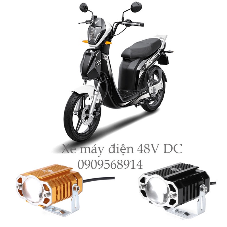 Đèn pha trợ sáng xe máy điện xe đạp điện 48V DC