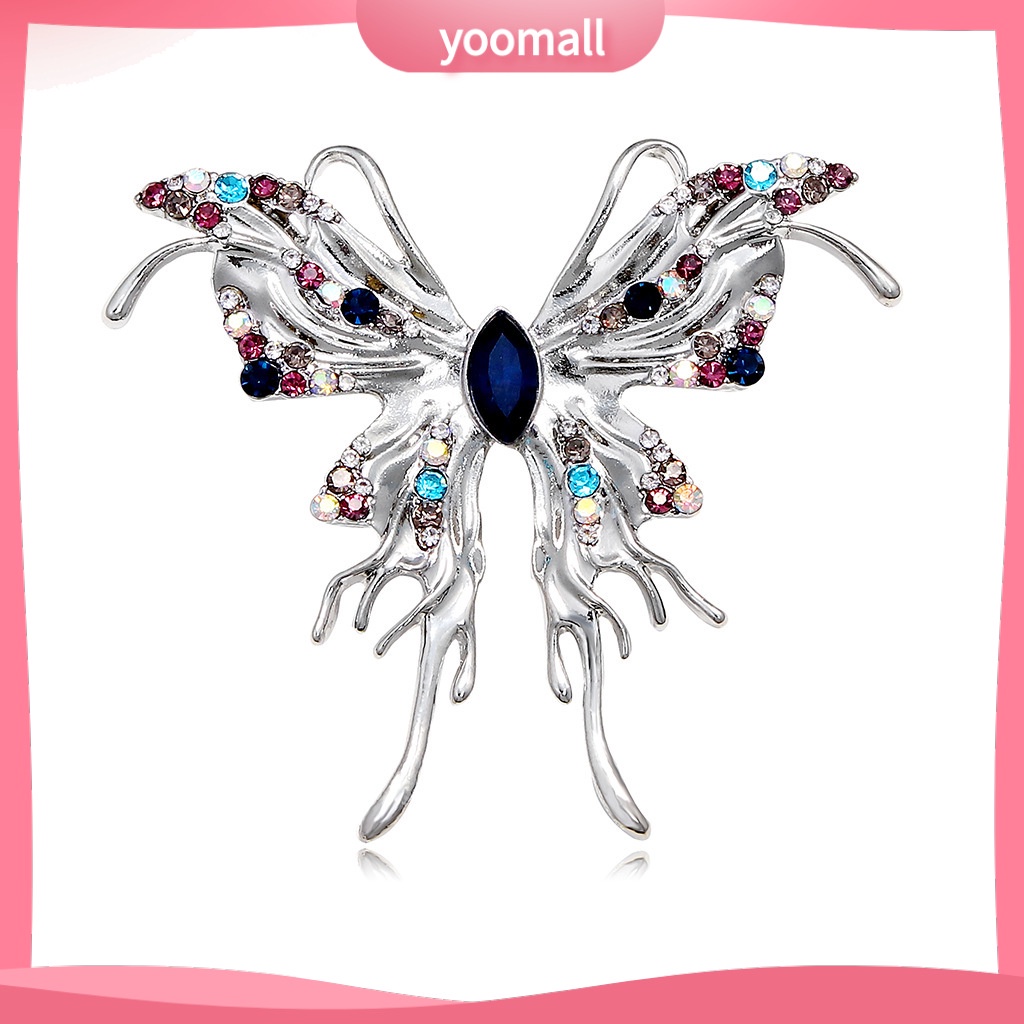 [YM] Trâm Cài Áo Đính Đá Hình Bướm Chất Lượng Cao Cá Tính Dễ Phối Đồ