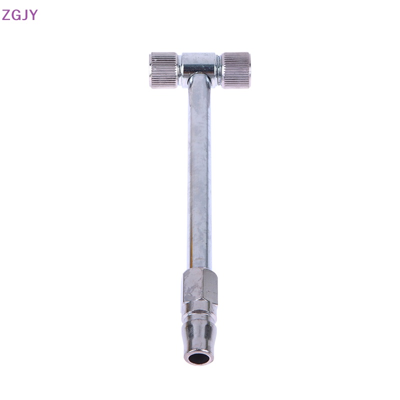 Ống Bơm Hơi Bánh Xe Đạp / Xe Máy Điện Hai Đầu Hình Chữ T Bằng Kim Loại 15CM Mới