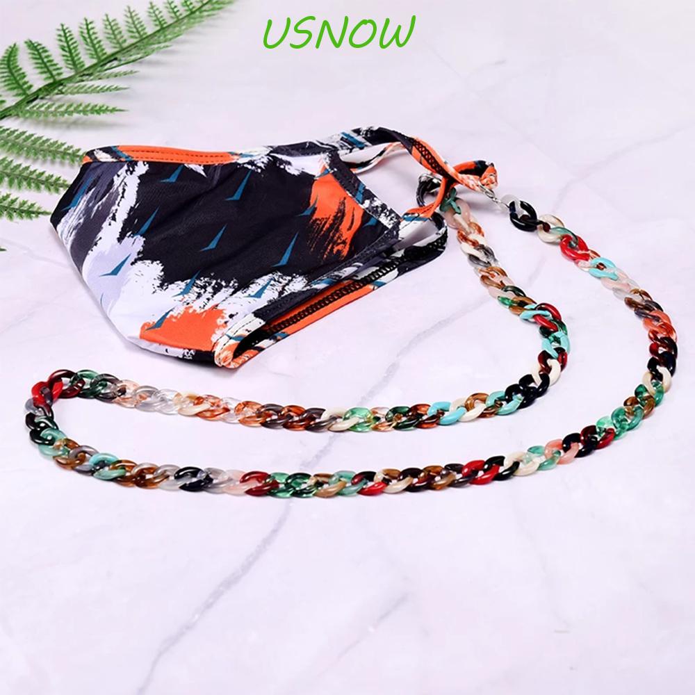 USNOW Dây Đeo Giữ Mắt Kính Bằng Acrylic Chống Trượt Họa Tiết Da Báo