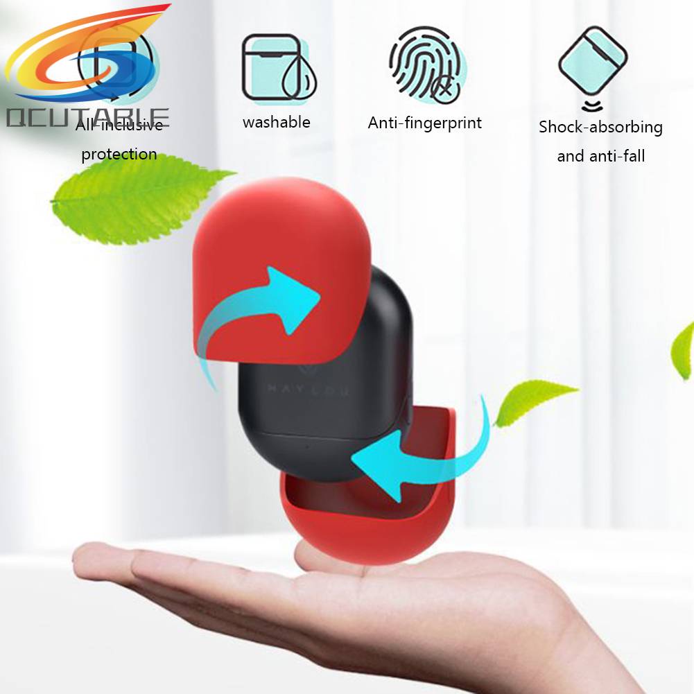 Vỏ Bảo Vệ Hộp Sạc Tai Nghe Haylou X1 Pro Không Dây Bằng Silicon