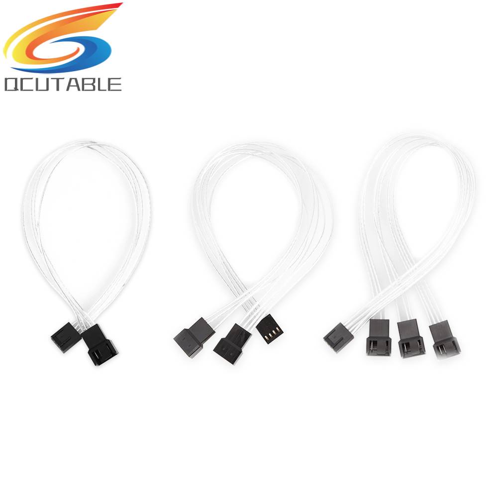 Dây Cáp Tách Quạt Tản Nhiệt CPU 3 Chiều 30cm 4Pin PWM 1 Sang 1 2