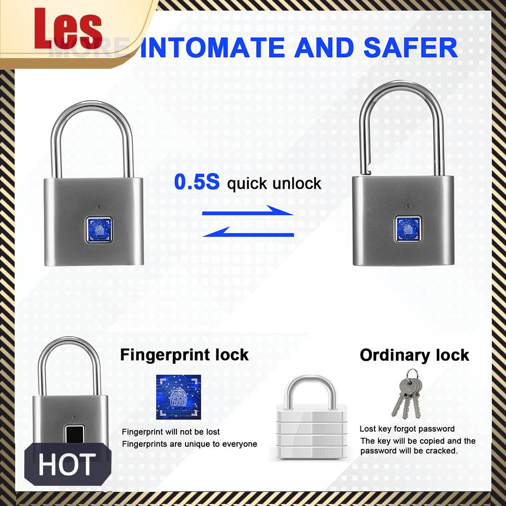 Ổ Khóa Vân Tay Thông Minh Chống Trộm Chống Thấm Nước 0.5sec O10