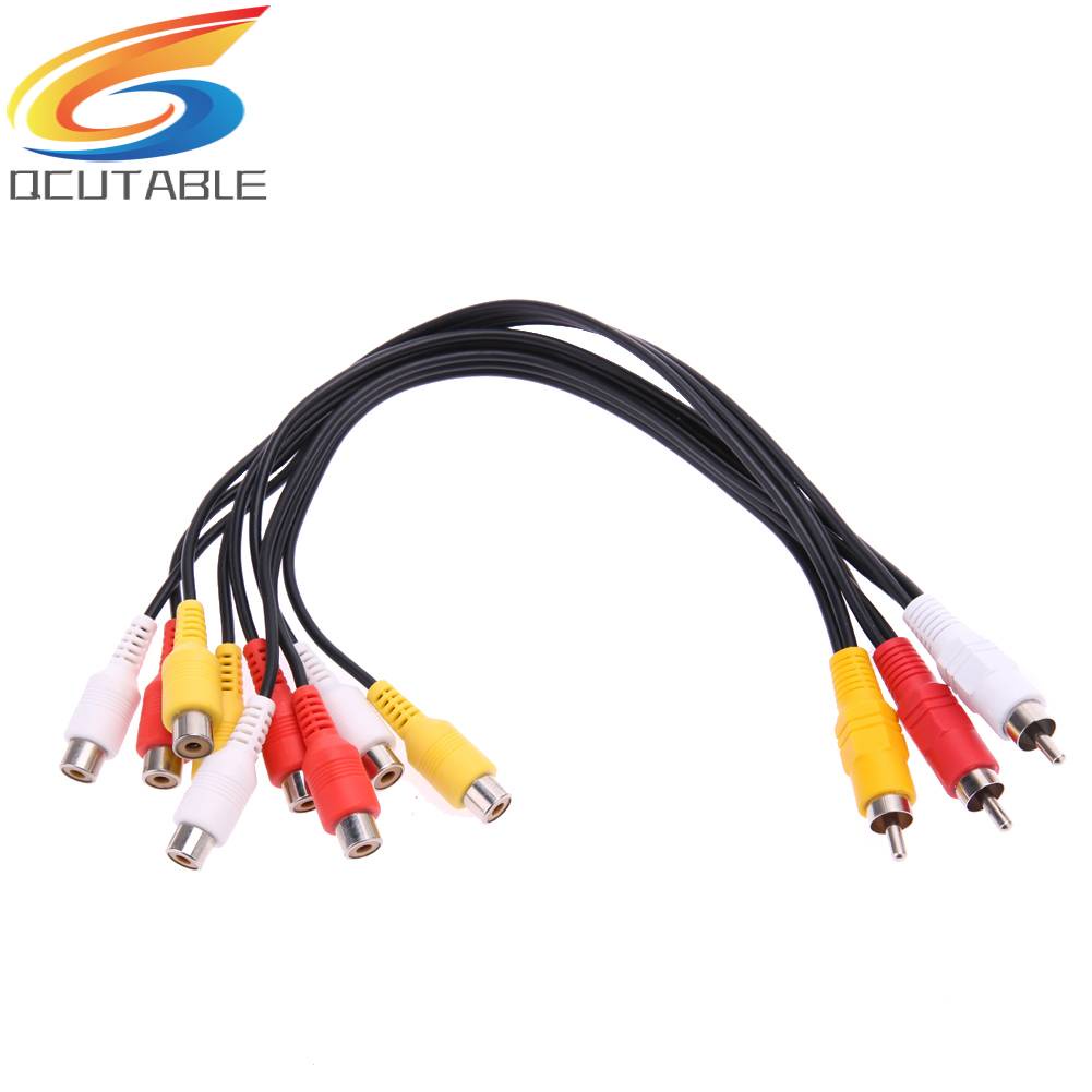 Cáp Chia Âm Thanh / Video 3 RCA ĐầU CắM Sang Lỗ CắM 9 RCA