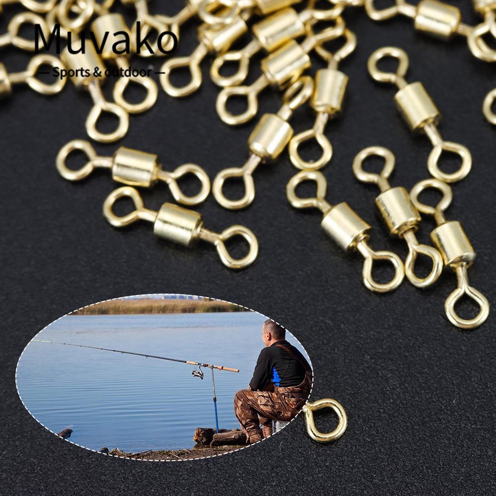MUVAKO Bộ 100 Móc Nối Số 8 Chuyên Dụng Cho Cần Câu Cá# 10# 12# Vòng Bi Chất Lượng Cao Chuyên Dụng