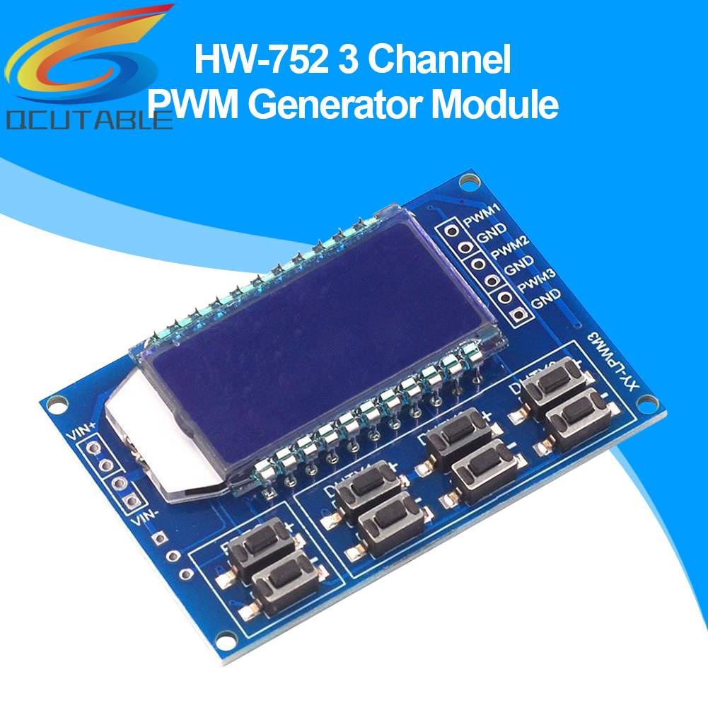 Module Phát Điện HW-752 3 Kênh PWM 1Hz 150KHz Có Thể Điều Chỉnh Tần Số Xung