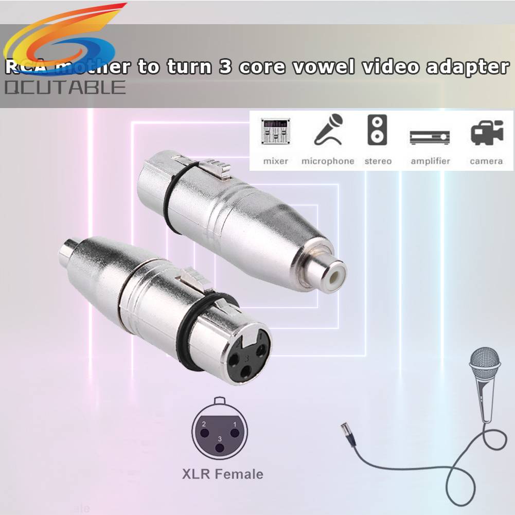 Dây Cáp Âm Thanh 3-Pin XLR Female Sang RCA Female