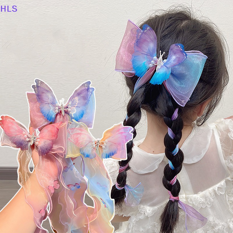 Kẹp Tóc Nơ Ruy Băng Dễ Thương Sáng Tạo Cho Bé Gái