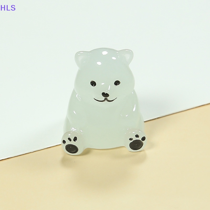 Bộ 2 Đồ trang trí Gấu Bắc Cực Mini Phát Sáng Dùng Trang Trí Tiểu Cảnh