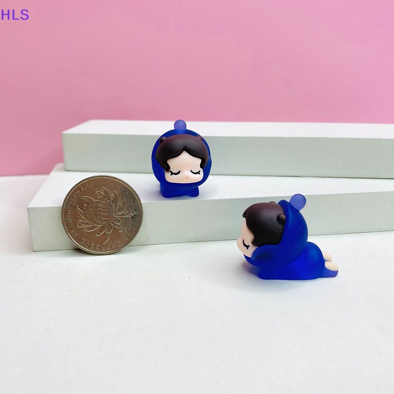 [HLS] Set 5 Tượng Bé Gái Đang Ngủ Mini Bằng Nhựa Phát Sáng Trong Bóng Tối Trang Trí Tiểu Cảnh