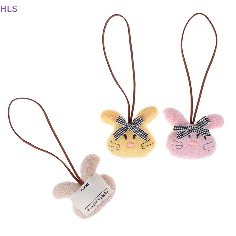 [HLS] Móc Khóa Hình Thỏ Bông Dễ Thương Có Thẻ Tên Cho Ba Lô Đi Học Trẻ Em