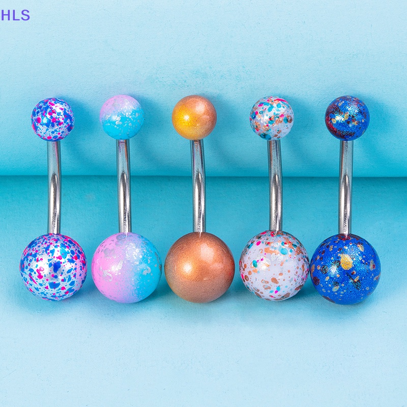 Set 5 Khuyên Rốn Bằng Thép Không Gỉ Thời Trang Cá Tính