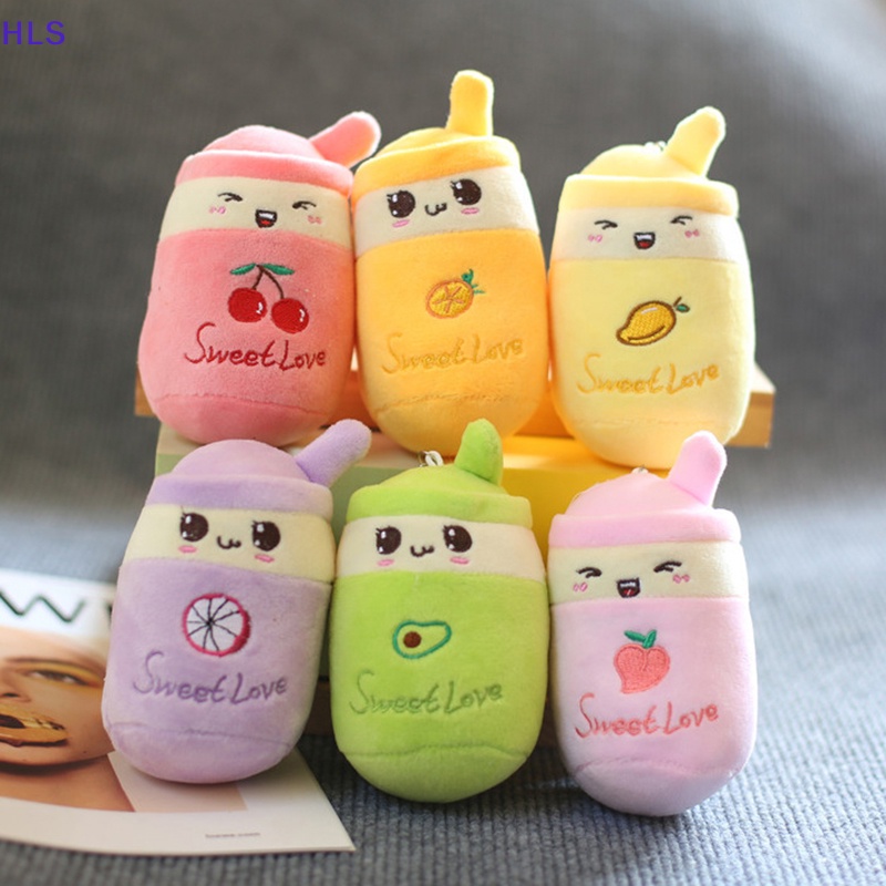 1 Búp Bê Nhồi Bông Hình Ly Trà Sữa 12cm Có Móc Khóa Dễ Thương