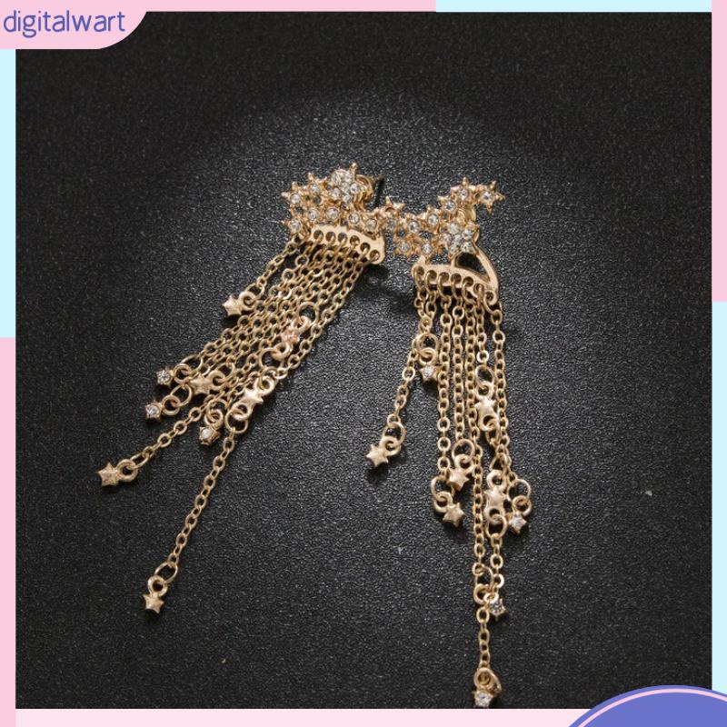 Đôi Bông Tai DáNg DàI HìNh Ngôi Sao LấP LáNh Thời Trang Cho Nữ