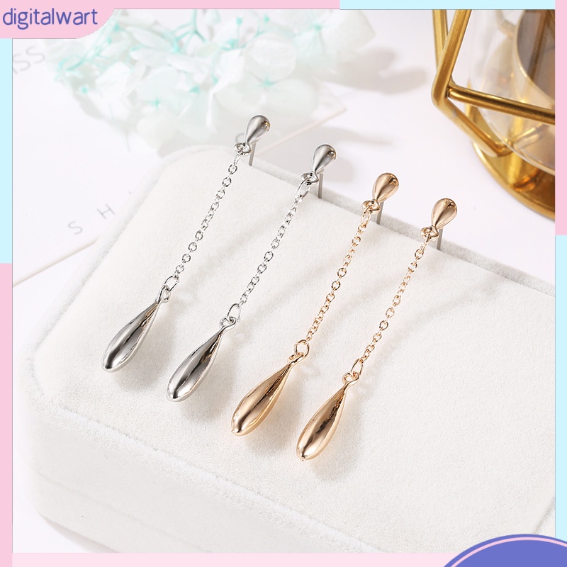 Bông Tai Dài Hình Giọt Nước Đơn Giản Dành Cho Nữ