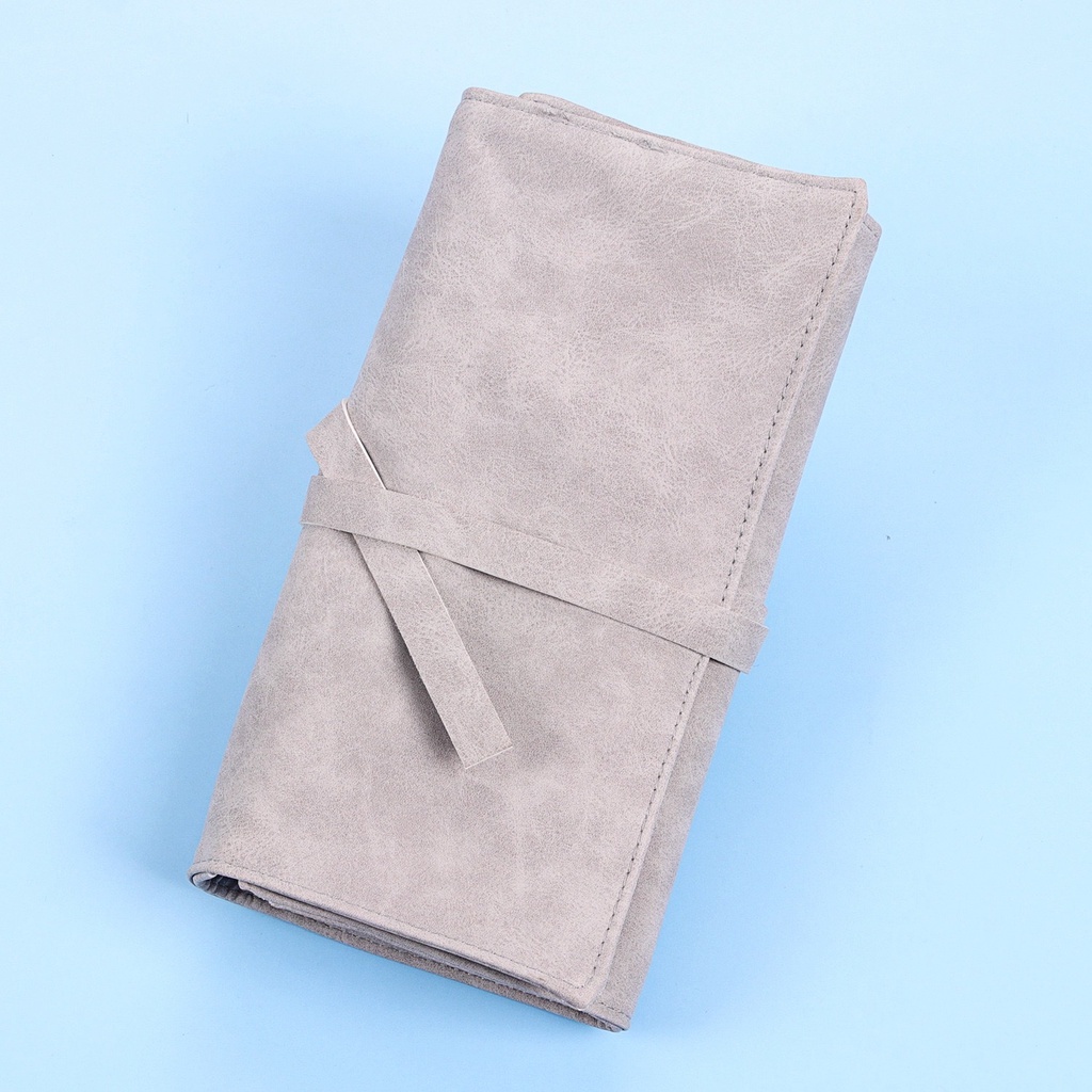 Bộ 14 cọ trang điểm kèm bao da xám