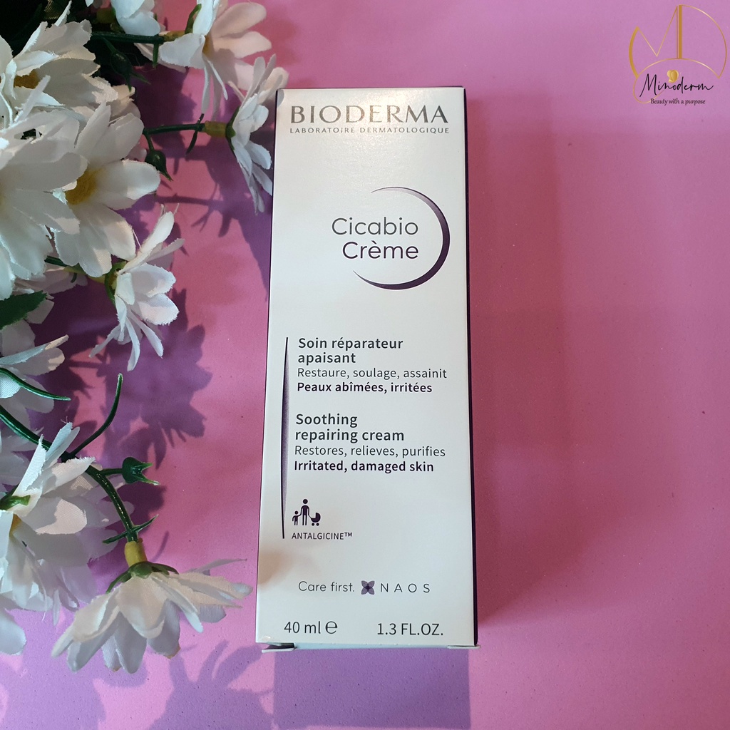 Kem dưỡng Bioderma Cicabio Crème làm dịu, giảm ngứa, phục hồi da tổn thương 40ml