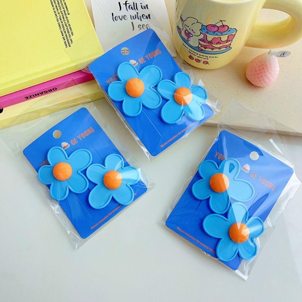 AROMA Kẹp Tóc Mái Bằng Nhựa Hình Hoa Màu Sắc Ngọt Ngào Cho Nữ