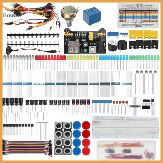 1 Hộp Mạch Điện Tử Bộ Dụng Cụ Khởi Động Cơ Bản Diy 140 Dây