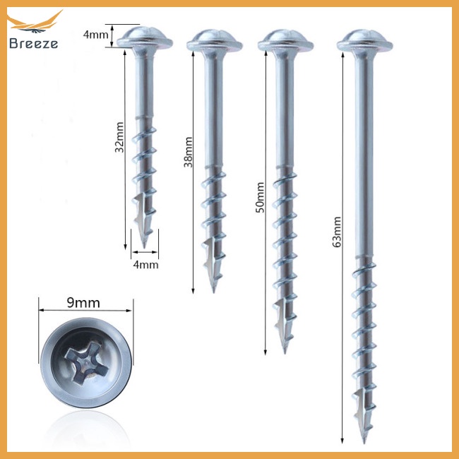Túi 100 Đinh Vít Thép Carbon Tự Cắt Lỗ Bỏ Túi Tiện Dụng