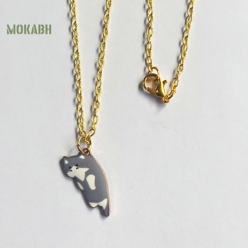 Vòng cổ Hợp Kim Chống Trầy Xước Họa Tiết Hình Mèo Dễ Thương