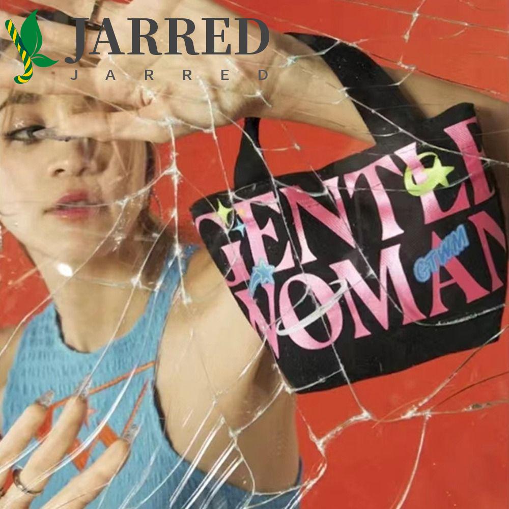 JARRED Túi vải Mini In Chữ Thời Trang Cho Nữ