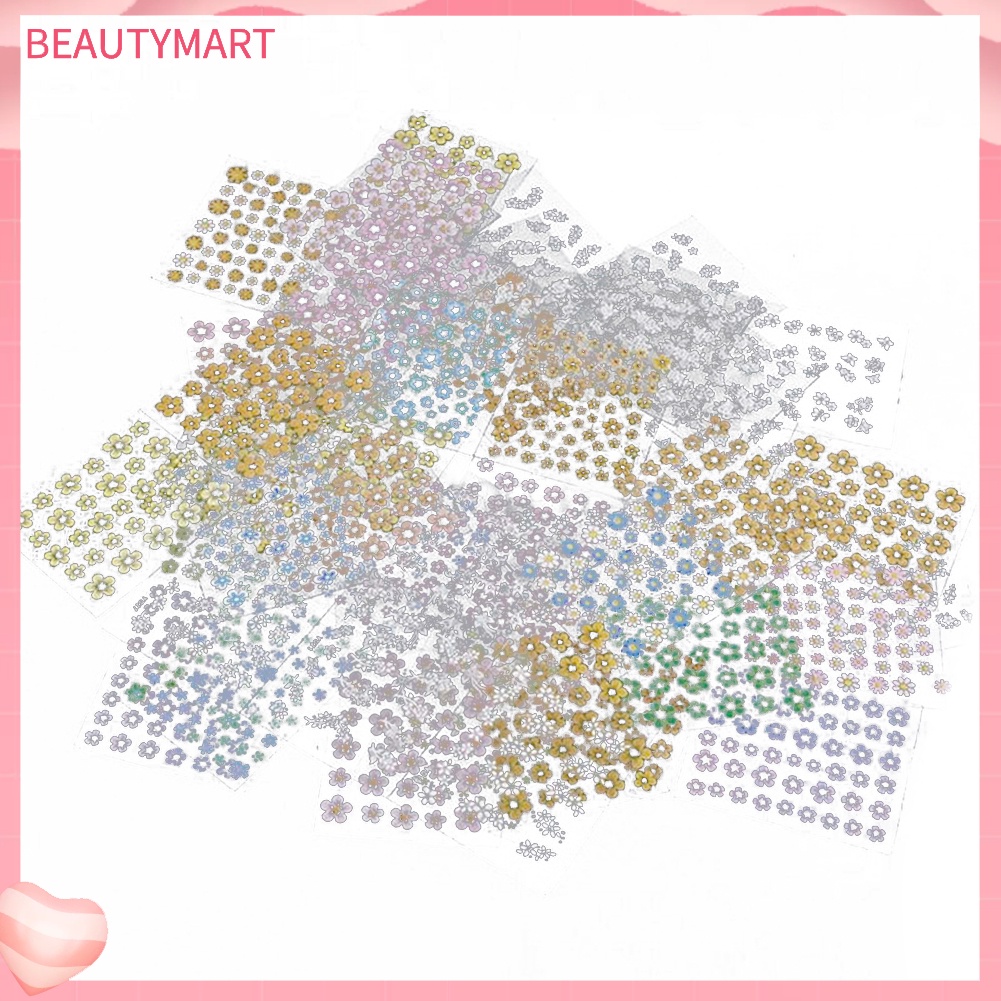 Bộ 50 Miếng Dán Trang Trí Móng Tay Hình Hoa Bướm 3D