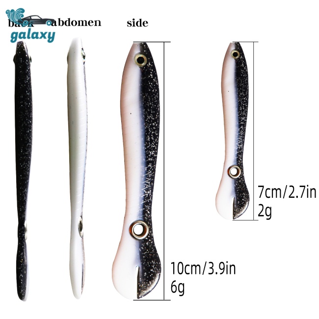 Galaxy Set 10 Mồi Giả Nhử Cá 7cm / 10cm Bằng Nhựa Mềm