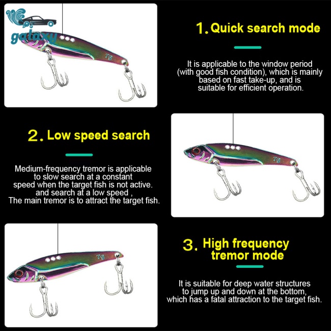 Galaxy Set 5 Mồi Câu Cá Giả 7g10g Nhiều Màu Sắc