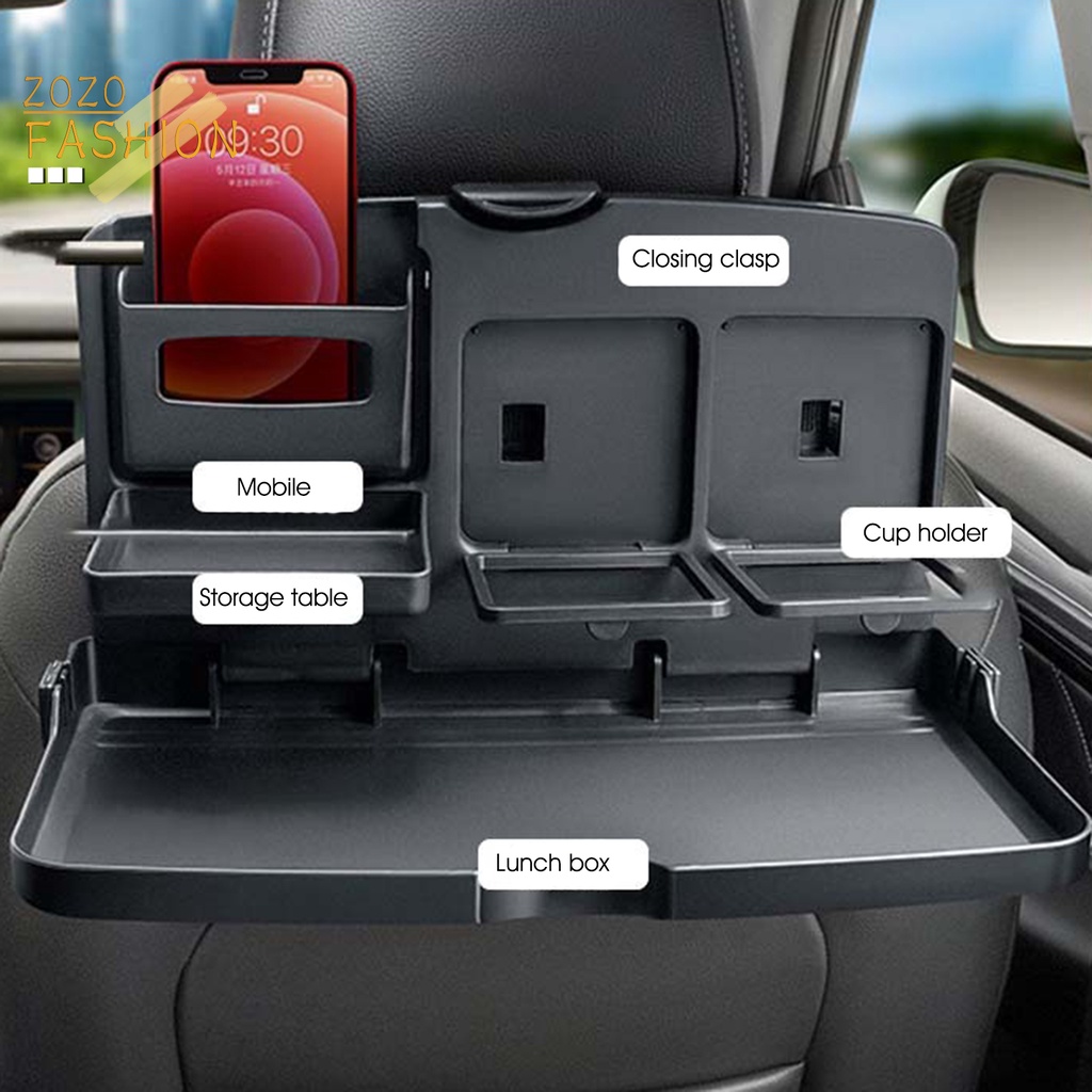 Khay Đựng Đồ Dùng Gắn Lưng Ghế Xe Hơi Chống Mài Mòn Tiện Dụng