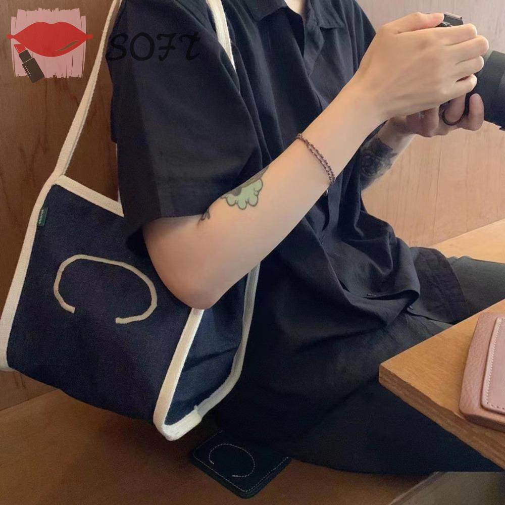 Túi Đeo Chéo Vải Denim Phong Cách Hàn Quốc Dành Cho Nữ