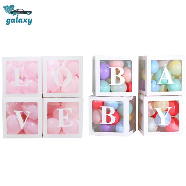 Galaxy Set 4 Bong Bóng Trong Suốt Gọn Nhẹ Có Thể Tái Sử Dụng Trang Trí Tiệc