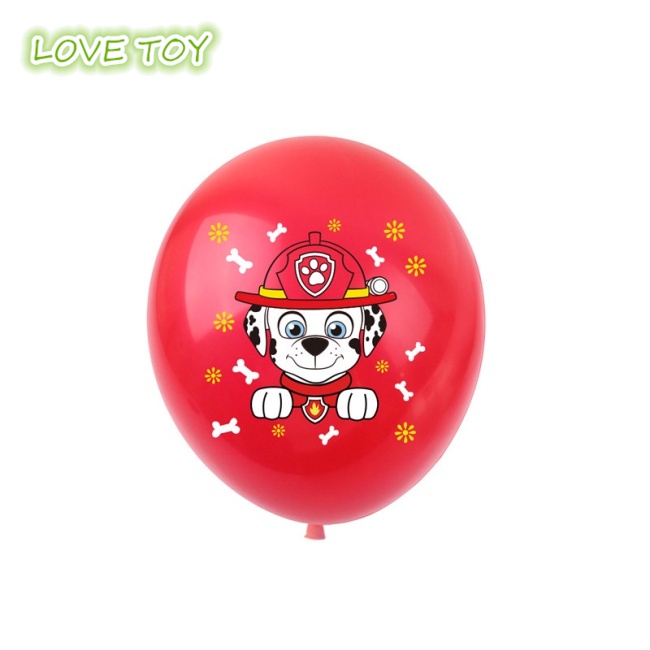 Set 10 Bong Bóng 12 inch Hình Chú Chó Hoạt Hình Dùng Để Trang Trí Tiệc Sinh Nhật Cho Bé