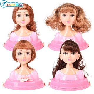 Thinkmax bộ đồ chơi trang điểm búp bê vinyl bện tóc cho bé gái