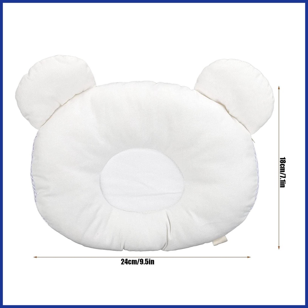 Gối Ngủ Mềm Mại Thoáng Khí Có Thể Giặt Máy Hình Tai Gấu Dễ Thương An Toàn Cho Bé